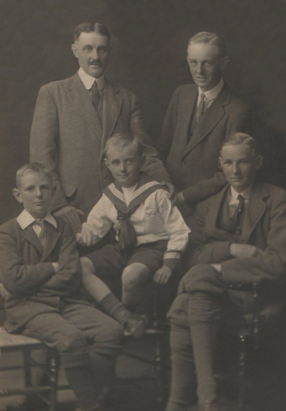 Harry and his four sons about 1908