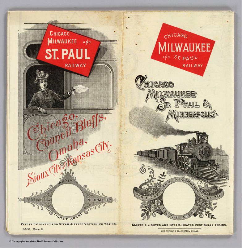 Chicago, Milwaukee, Saint Paul & Minneapolis Railway Advertisment